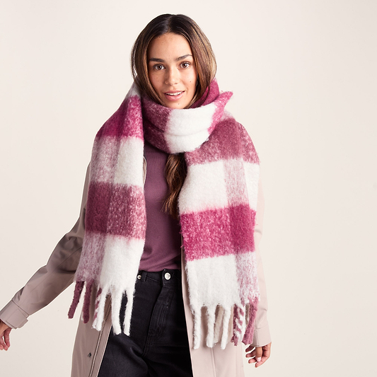 Miyara Woven Scarf - Washed Burgundy