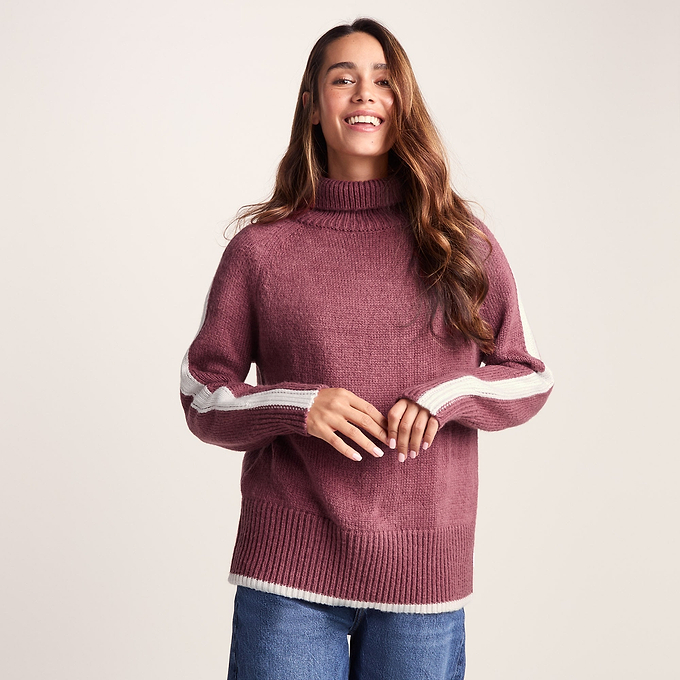 Moira Womens Knitted Jumper - Washed Burgundy