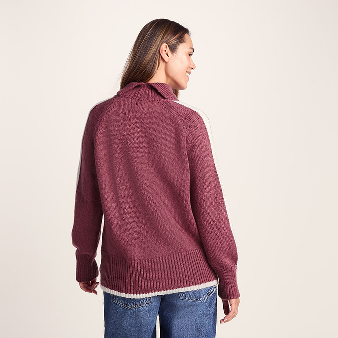 Moira Womens Knitted Jumper - Washed Burgundy