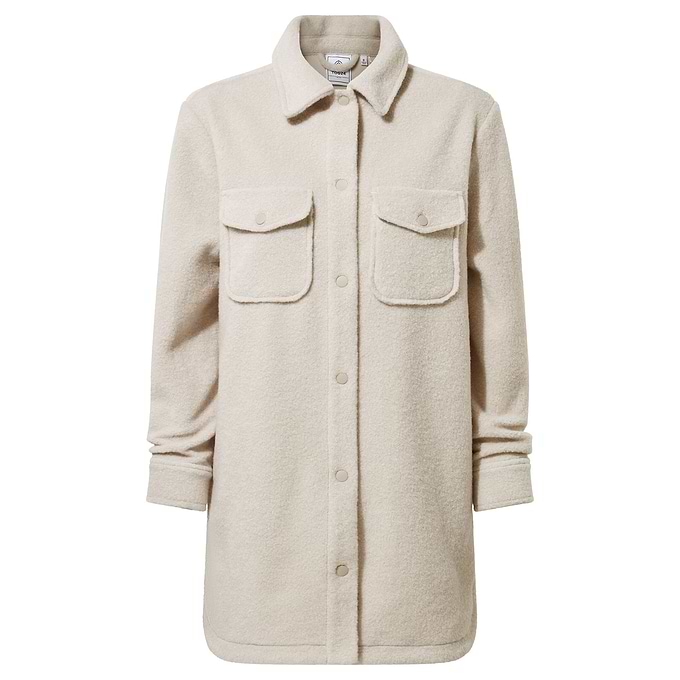 Nayla Womens Long Shacket - Warm Cloud