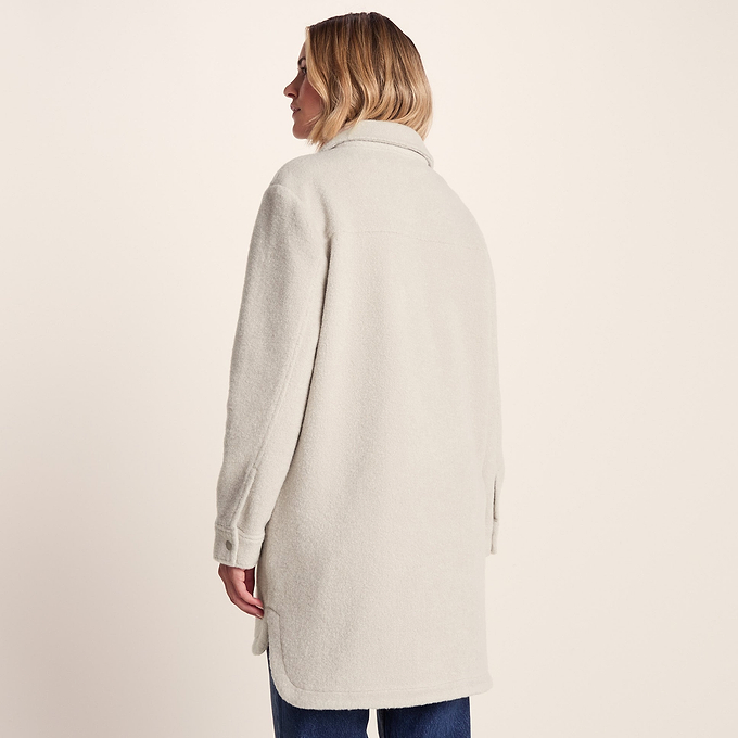 Nayla Womens Long Shacket - Warm Cloud