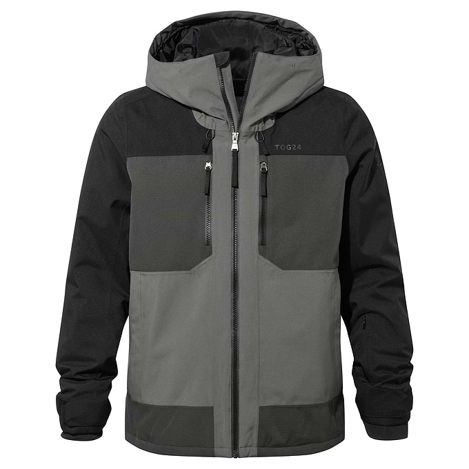 Nitehawk Mens Ski Jacket - Steel Grey/Soot Grey/Black