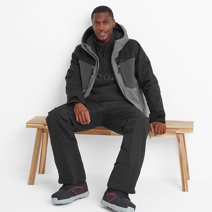 Nitehawk Mens Ski Jacket - Steel Grey/Soot Grey/Black