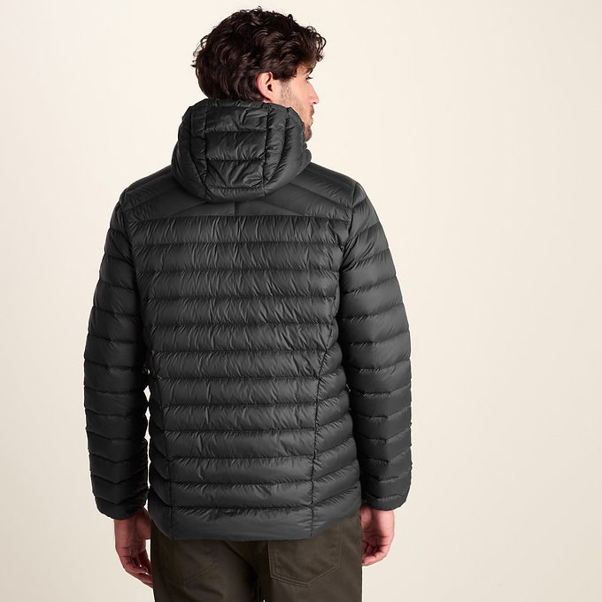 North Mens RDS Certified Down Hooded Jacket - Black
