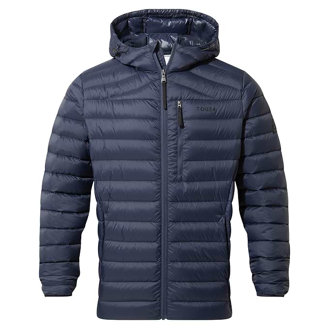 North Mens RDS Certified Down Hooded Jacket - Dark Indigo