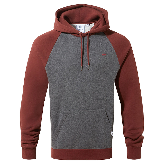Noston Mens Supersoft Raglan Hoody - Port