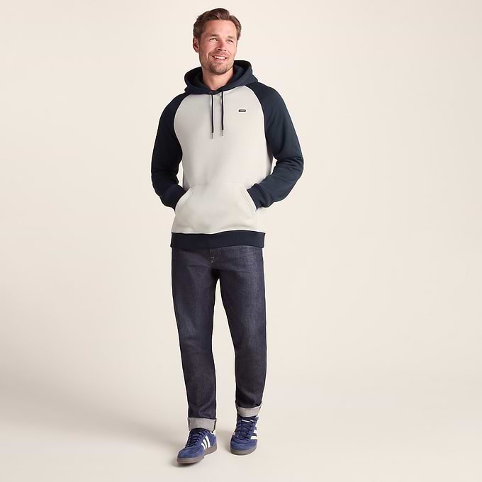 Noston Mens Supersoft Raglan Hoody - Dark Indigo