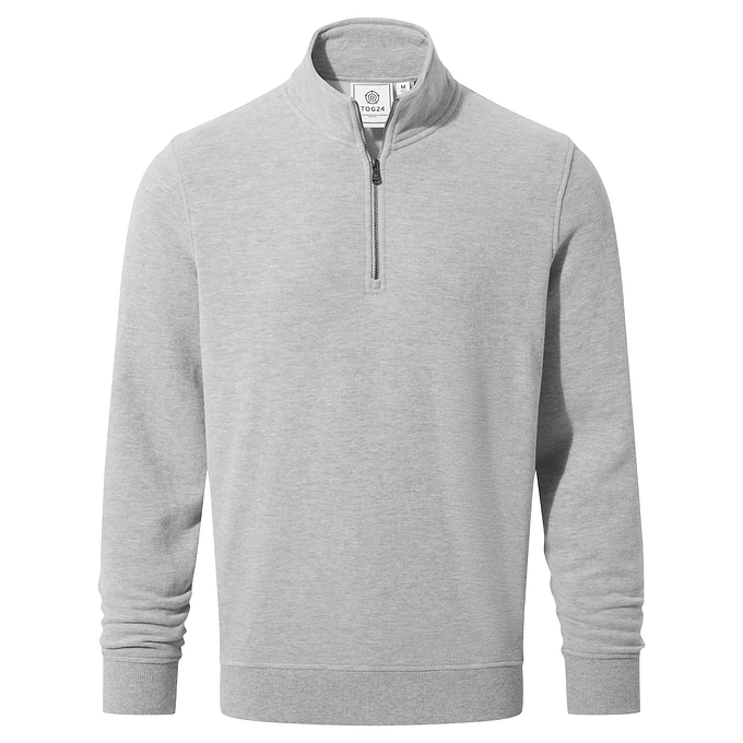Oakenshaw Mens 1/4 Zip Neck -Grey Marl