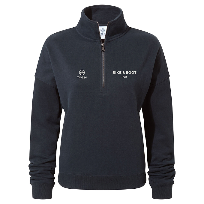 Bike & Boot Womens - Oakenshaw 1/4 Zip Neck Dark Indigo
