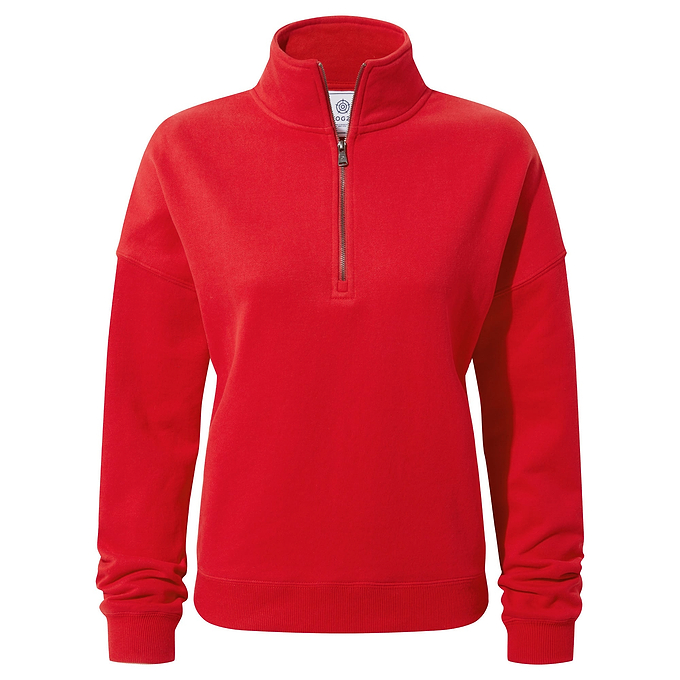 Oakenshaw Womens 1/4 Zip Neck - Jalapeno Red