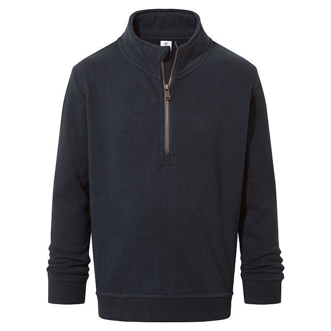 Oakenshaw Kids 1/4 Zip Neck - Dark Indigo