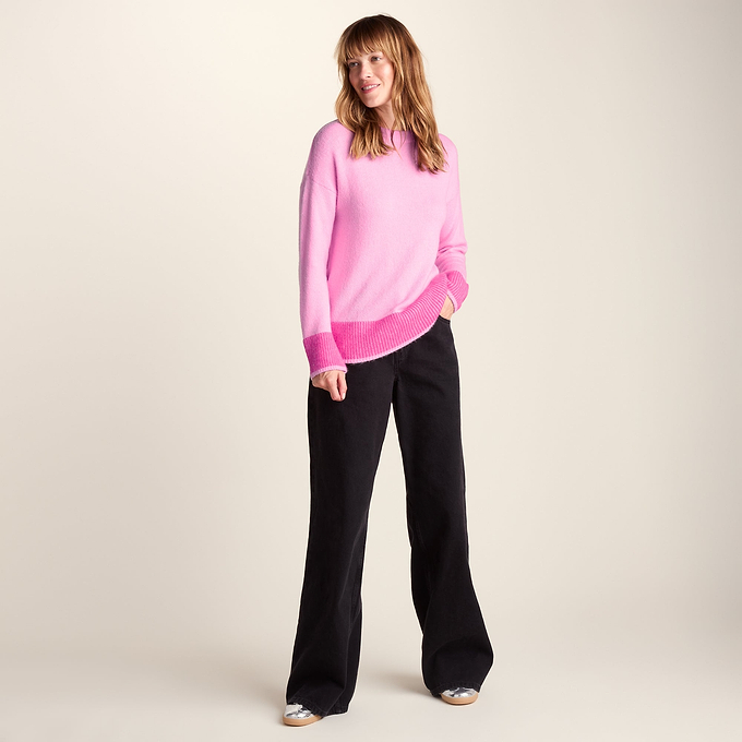 Odette Womens Soft Touch Knit Jumper - Sandy Pink