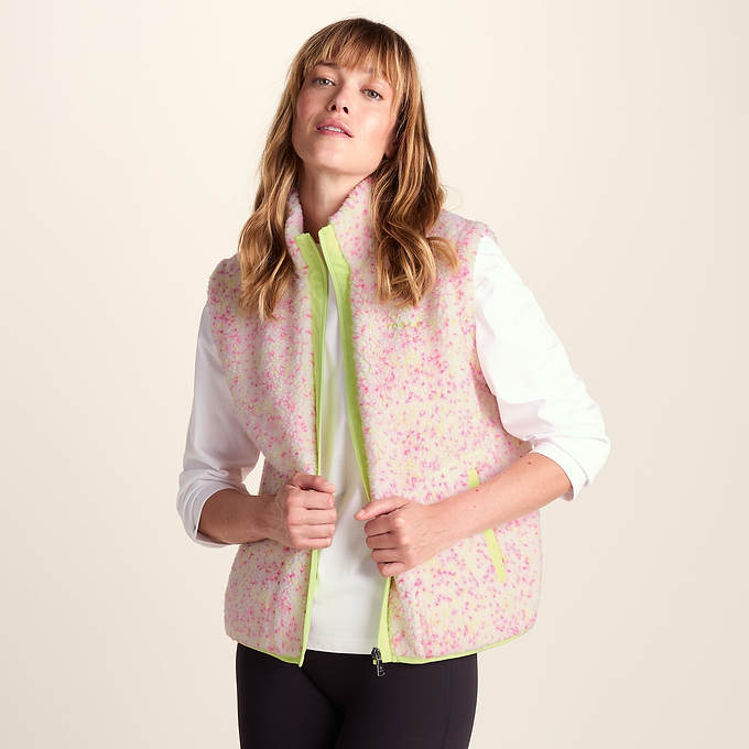 Olga Womens Thermal Sherpa Gilet - Vanilla Nep
