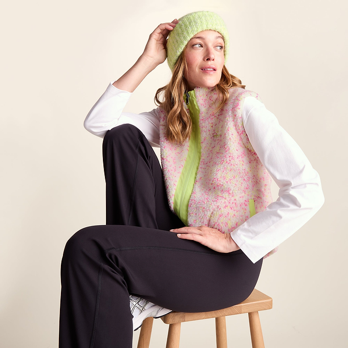 Olga Womens Thermal Sherpa Gilet - Vanilla Nep