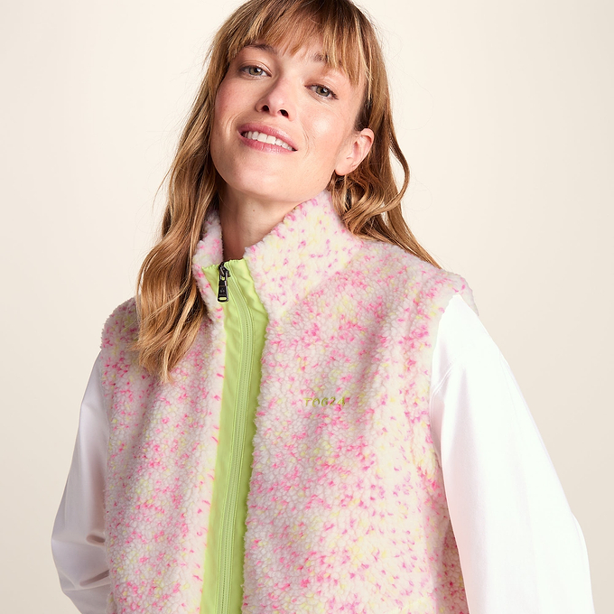 Olga Womens Thermal Sherpa Gilet - Vanilla Nep