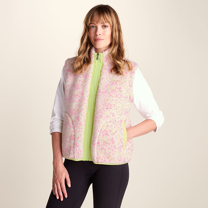 Olga Womens Thermal Sherpa Gilet - Vanilla Nep