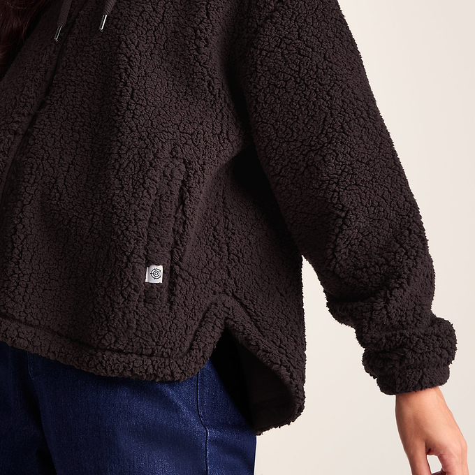 Olivia Womens Relaxed Fit Sherpa Fleece - Chocolate Brown