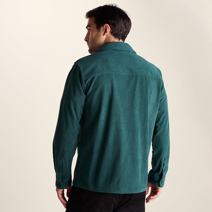 Olson Mens Chunky Corduroy Shacket - Midnight Green