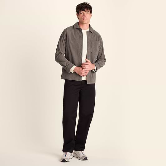 Olson Mens Chunky Corduroy Shacket - Ash Brown
