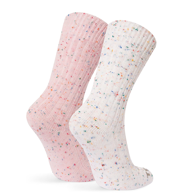 Opora 2Pack Womens Trek Socks - Faded Pink/Vanilla