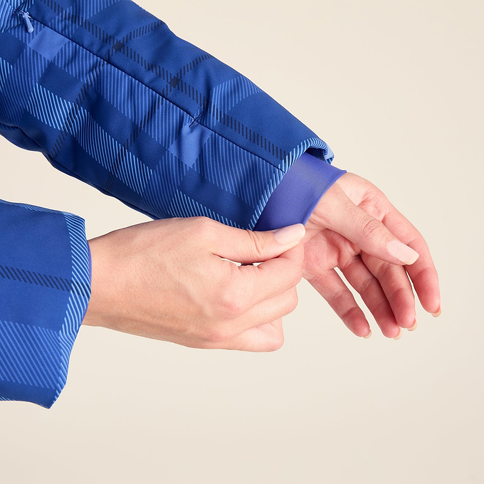 Orelle Womens Insulated Ski Jacket - Cobalt Blue Check