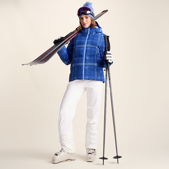 Orelle Womens Insulated Ski Jacket - Cobalt Blue Check