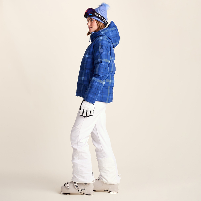 Orelle Womens Insulated Ski Jacket - Cobalt Blue Check