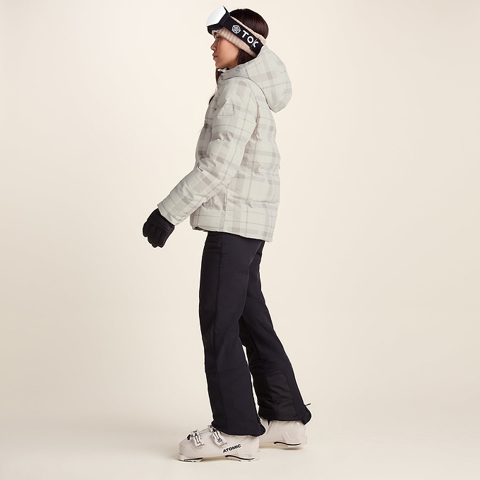 Orelle Womens Insulated Ski Jacket - Taupe Check