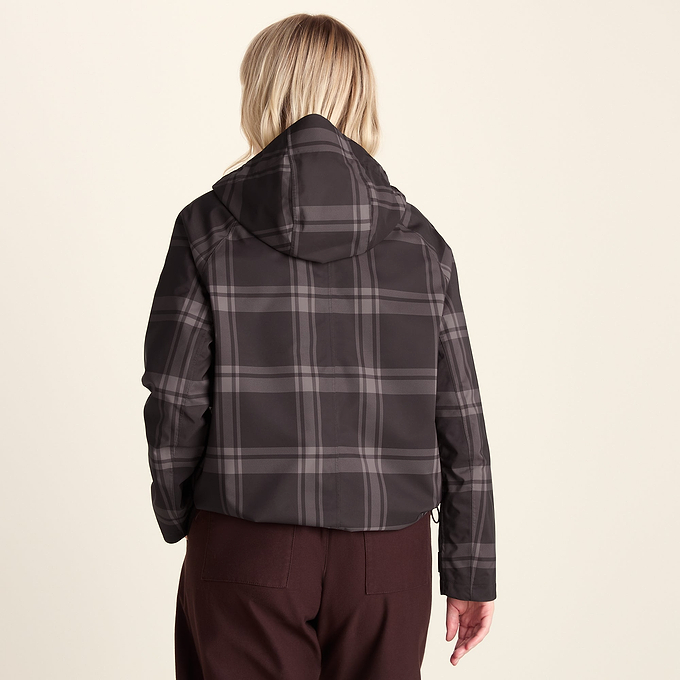 Ortega Womens Checked Waterproof Coat - Chocolate Brown