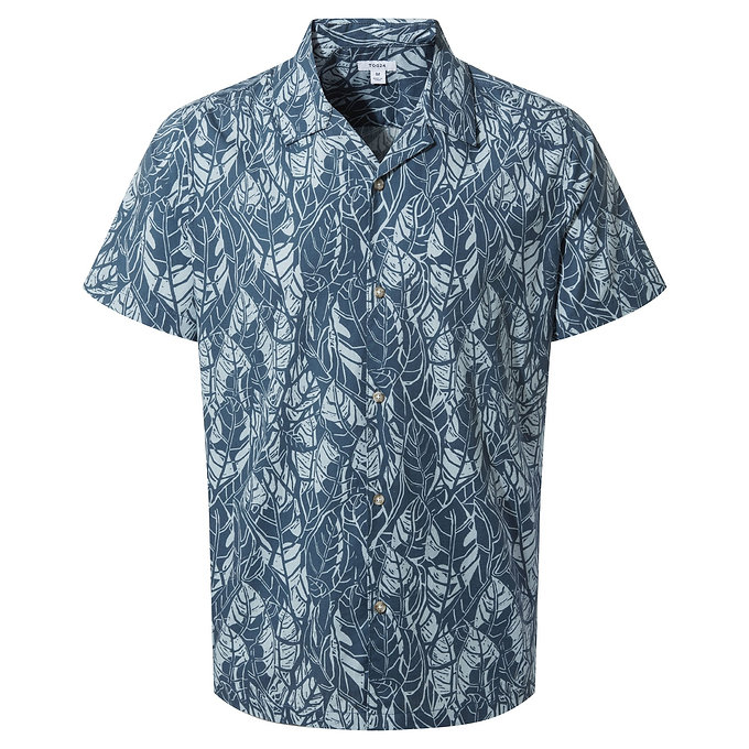 Otto Mens Short Sleeve Shirt - Night Sea Print