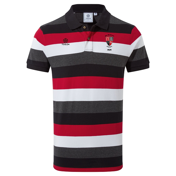 Old Brodleians Mens - Oxenhope Polo Shirt Black/Red/White