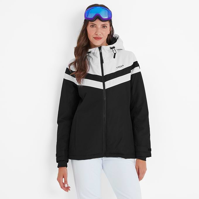 Panorama Womens Ski Jacket - Black/Optic White