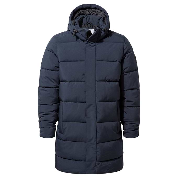 Preece Mens Long Shower Resistant Insulated Jacket - Dark Indigo