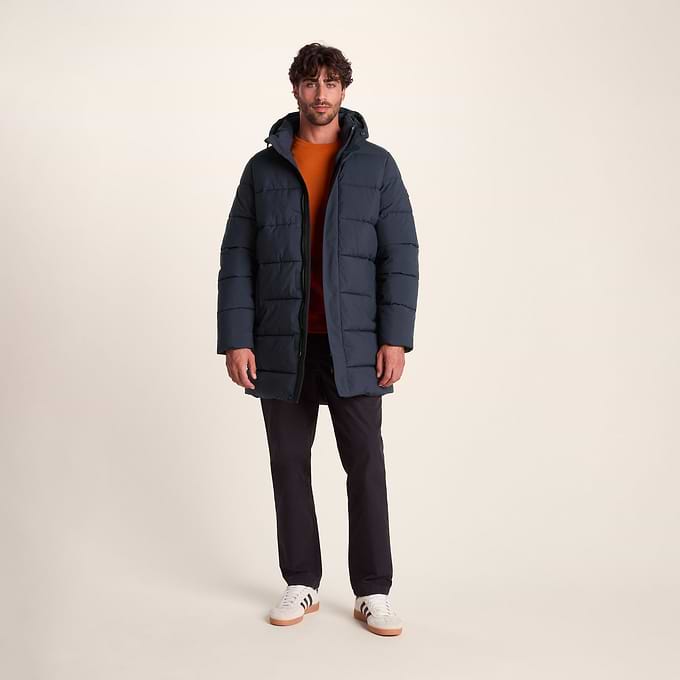 Preece Mens Long Shower Resistant Insulated Jacket - Dark Indigo