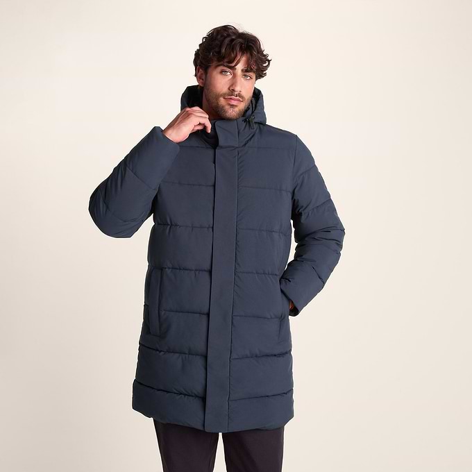 Preece Mens Long Shower Resistant Insulated Jacket - Dark Indigo
