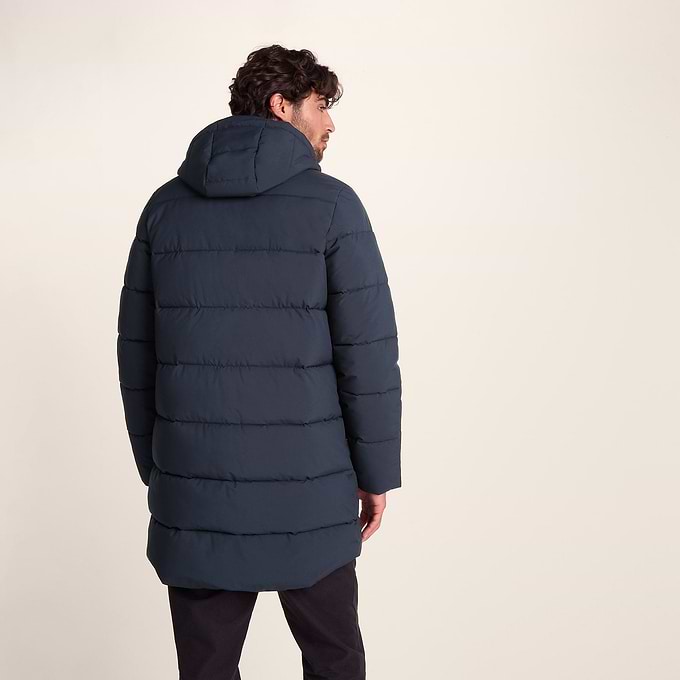 Preece Mens Long Shower Resistant Insulated Jacket - Dark Indigo
