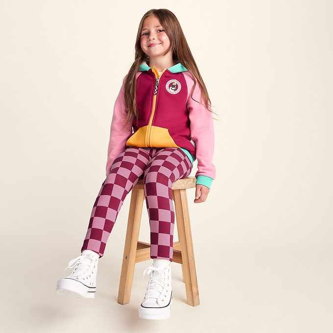 Racka Kids Shaun the Sheep Legging - Candy Floss/Beetroot Red