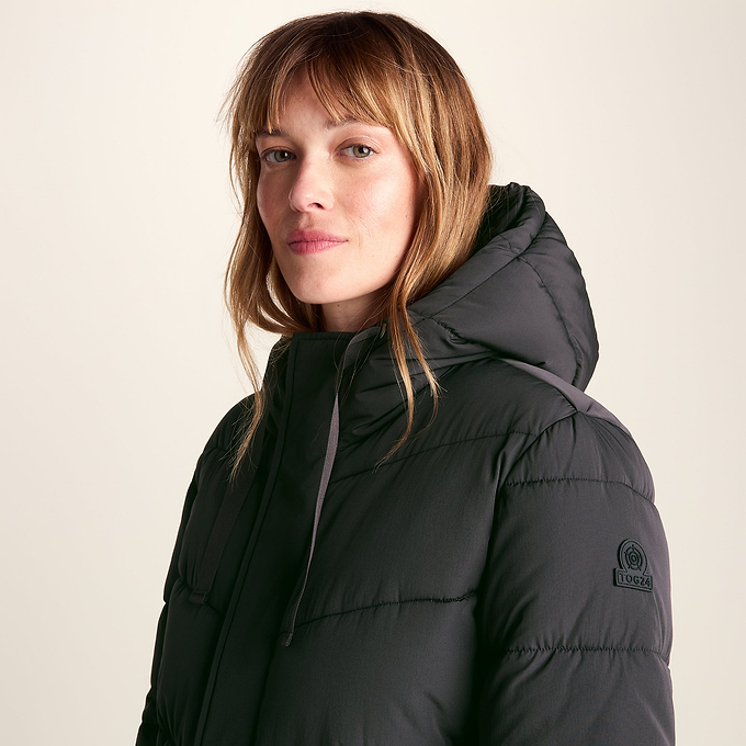 Raleigh Womens Long Insulated Jacket - Washed Black
