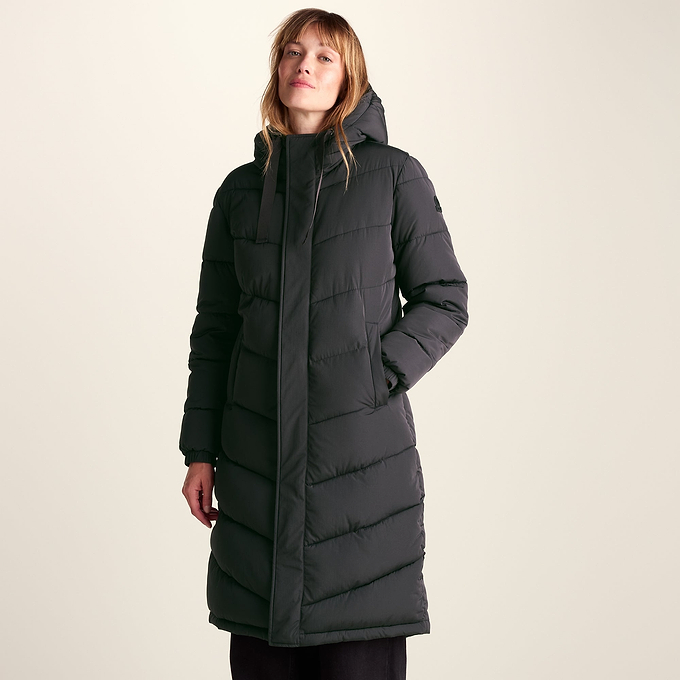 Raleigh Womens Long Insulated Jacket - Washed Black