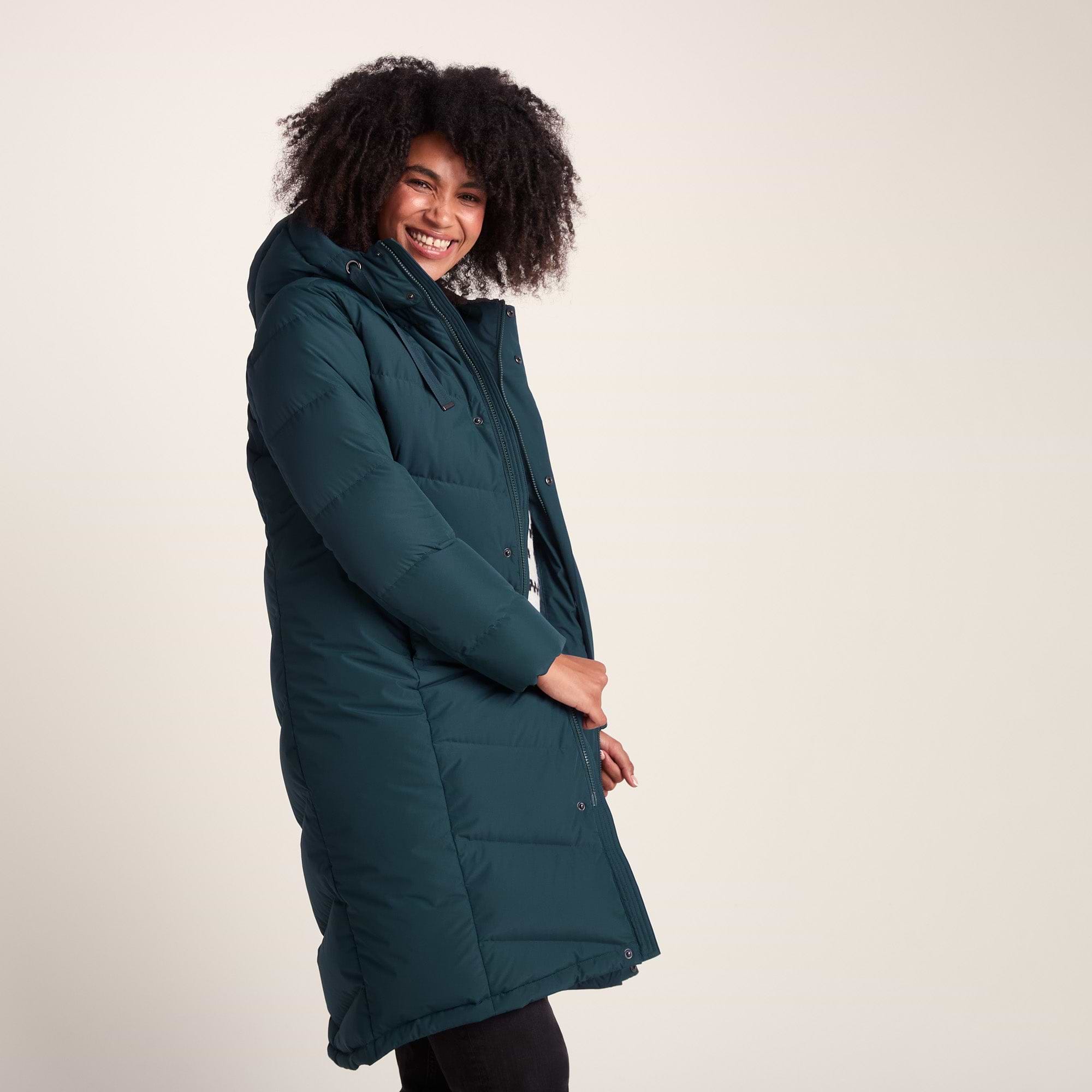 Raleigh Luxe Womens Long Shower Resistant Down Insulated Jacket