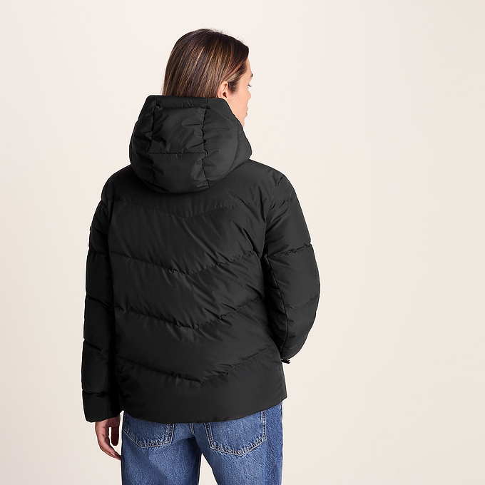 Raleigh Luxe Womens Shower Resistant Down Insulated Jacket - Black