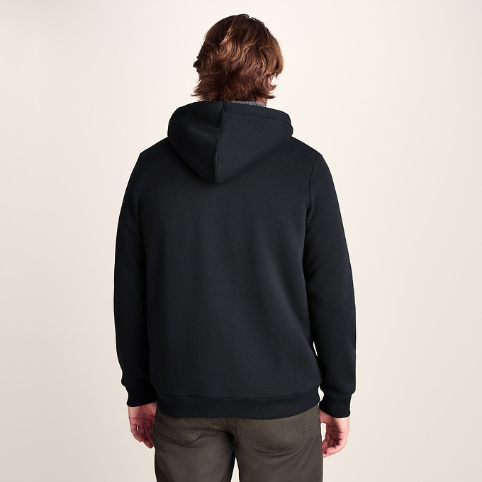 Ramsey Mens Supersoft Sherpa Lined Zip Hoodie - Black