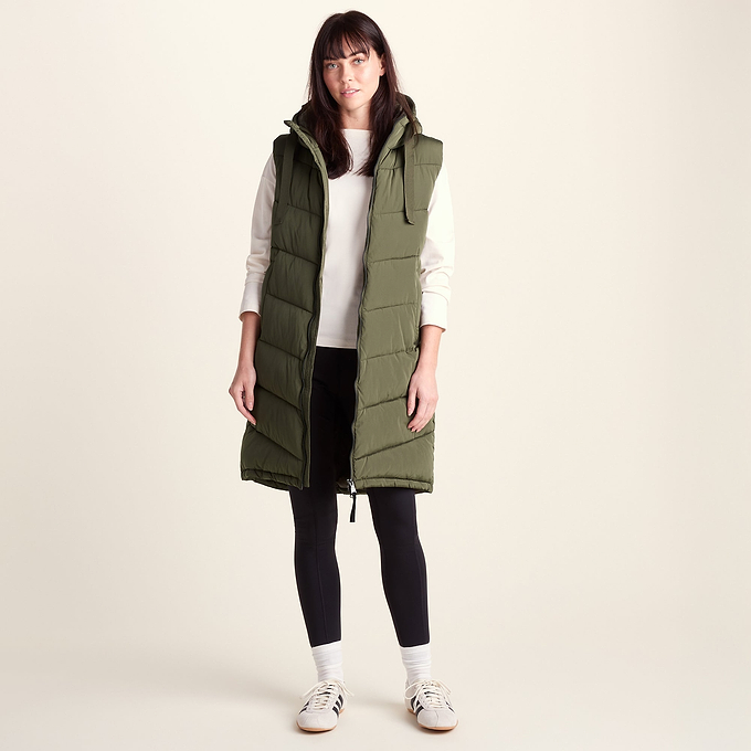 Ranskill Womens Long Insulated Gilet - Khaki