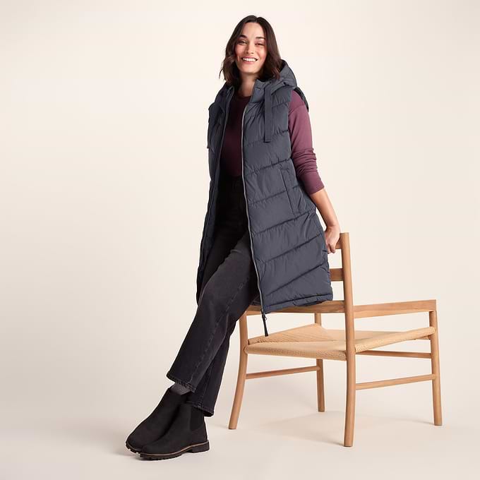 Ranskill Loop Ranskill Womens Long Insulated Gilet - Washed Blue – TOG24