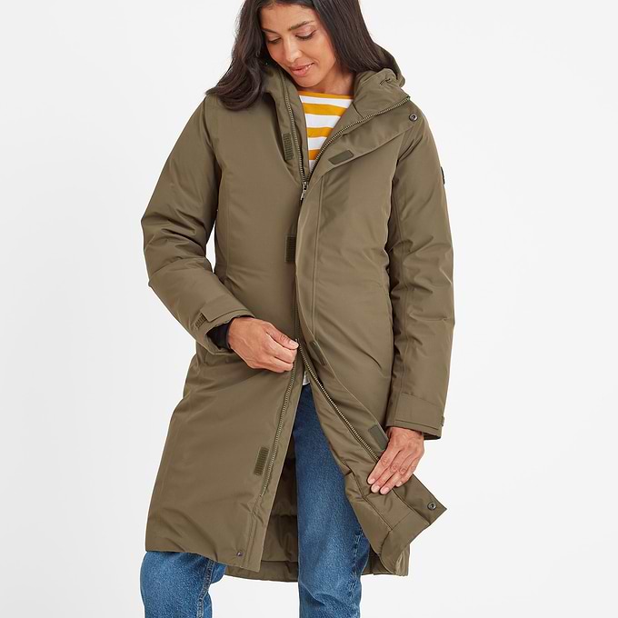 Reiner Womens Waterproof Down Parka - Khaki