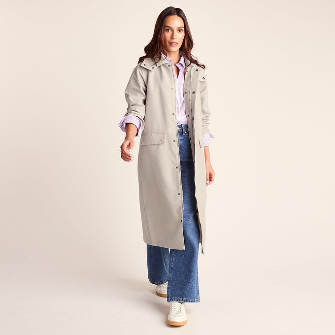 Remi Womens Classic Waterproof Car Coat - Cool Beige