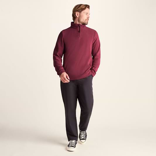 Revive Mens Quarter Zip Fleece - Garnet Red