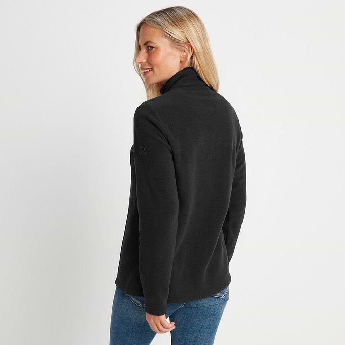 Revive Womens Quarter Zip Fleece - Black
