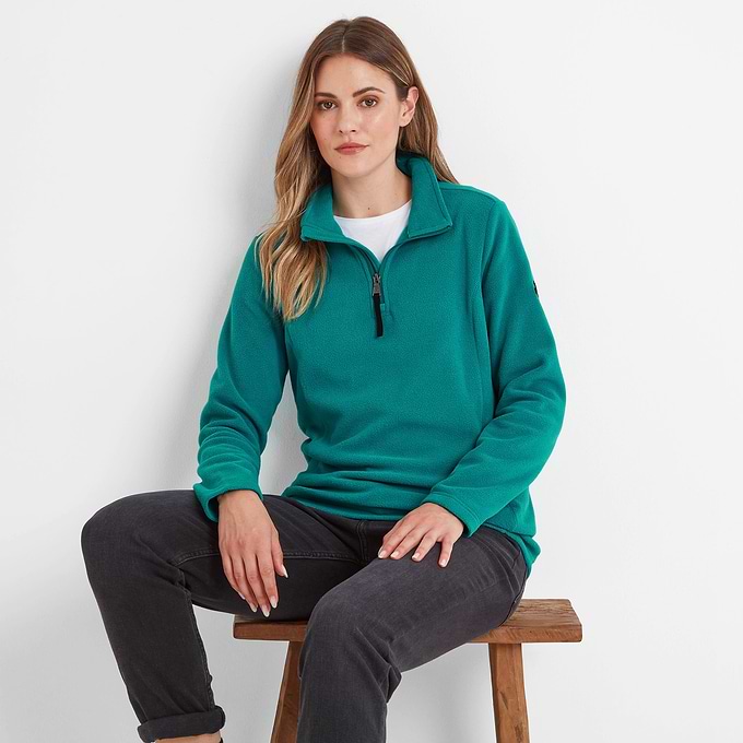 Revive Womens Quarter Zip Fleece - Teal
