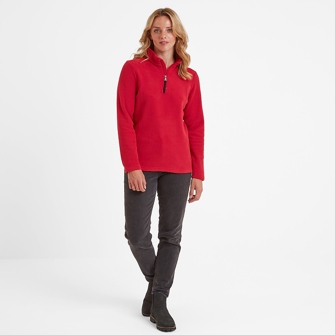 Revive Womens Quarter Zip Fleece - Chilli